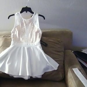 Dress with attached shorts